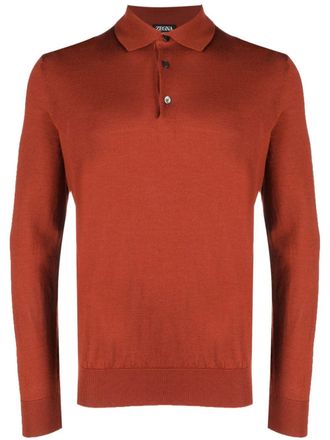 Ermenegildo Zegna Polo a maniche lunghe - Arancione