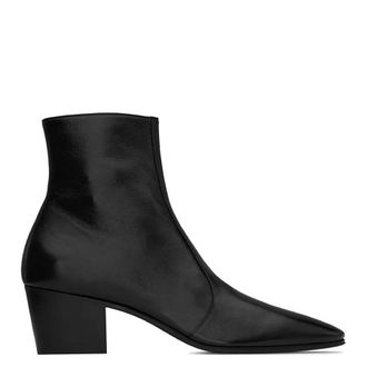 Saint Laurent Vassili Heeled Ankle Boots, Brand Size 44 ( US Size 11 )