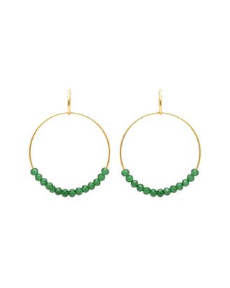 Liv Oliver 18K Plated 2.60 Ct. Tw. Emerald Earrings