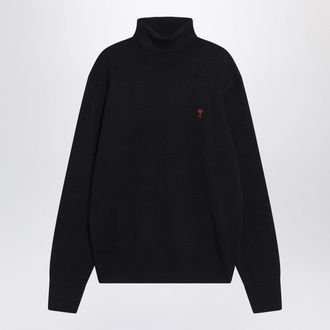 Ami Navy Blue Turtleneck Sweater Ami De Coeur