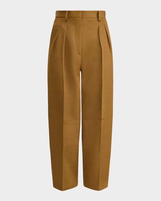 Altuzarra Dash Pleated Wide-Leg Ankle Pants