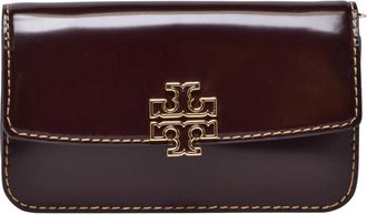 Tory Burch Britten Smooth Chain Wallet - Dames - Schoudertassen - Bruin - ONE Size - Leer - Tassen