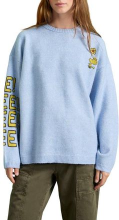 Sanctuary Hee Hee Hee Hee Crewneck Sweater in Blue Powder at Nordstrom, Size X-Small