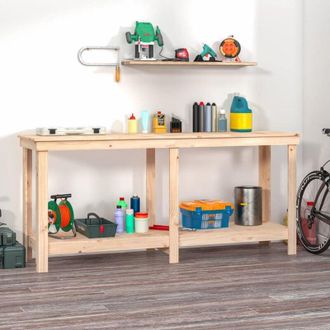vidaXL Vidaxl - Banco da Lavoro 180x50x80 cm in Legno Massello di Pino