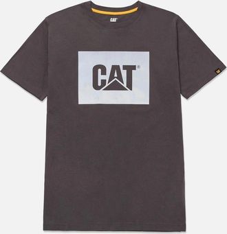 CAT Mens Caterpillar Mens Graphic Print T-Shirt - Grey - Size: 36