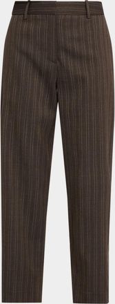 TWP Roberts Pinstriped Wool-Blend Straight-Leg Pants