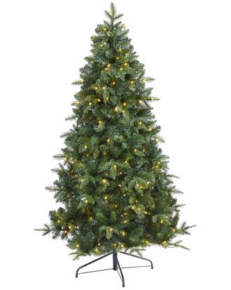 Nearly Natural 6Ft Grand Teton Spruce Flat Back Artificial Christmas Tree