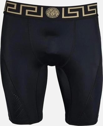 Versace Mens Iconic Greca Technical Gym Shorts, Black - Size: 32/33/32