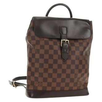 Louis Vuitton Pre-owned Backpacks, female, Brown, Size: ONE SIZE Pre-owned Damier Ebene Backpack