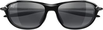 Maui Jim 62mm PolarizedPlus2 Oval Sunglasses in Black at Nordstrom