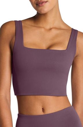 Spanx Square Neck Crop Tank Top in Prune at Nordstrom, Size X-Large