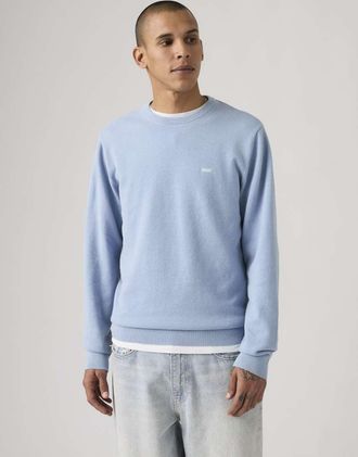 Levi's Lightweight hm sweater chambray blue piq - Maglione blu navy