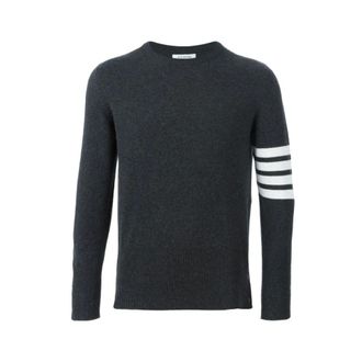 Thom Browne Heren, Truien, Grijs, Maat: XL Kasjmier