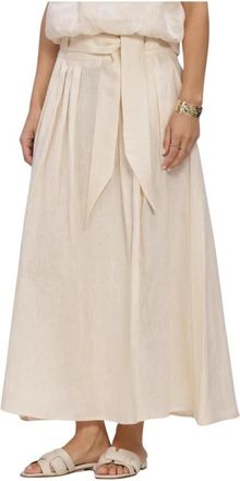 Greek Archaic Kori S26K-1002026 Maxi Rok - Dames - Maxi Rokken - Beige - L - Linnen - Rokken