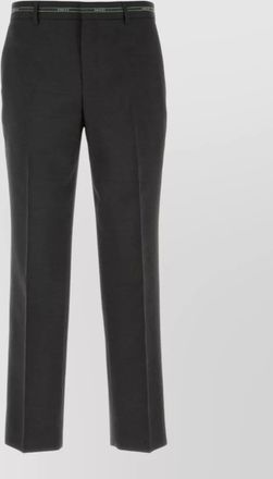 Gucci wool tailored trousers front crease belt loops