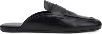 Prada Mules, male, Black, Size: 11 US Calfskin Slippers