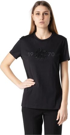 Roberto Cavalli T-shirt met korte mouwen - Dames - T-shirts - Zwart - L - Katoen - Tops