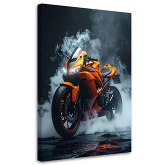 Feeby Impresi&oacute;n De Imagen, Motocicleta Naranja, 80x120