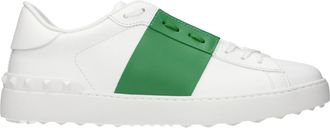 Valentino Garavani Herrens Sneakers Wei&szlig;/Gr&uuml;nes Leder