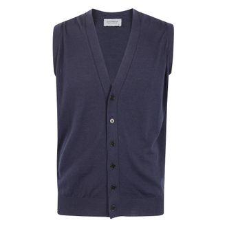 John Smedley Bolton Fashion V-hals gilet - Heren - Truien - Zwart - Maat: M Wol