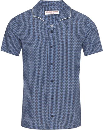 Orlebar Brown Hibbert shirt - men - Lyocell - M - Blue