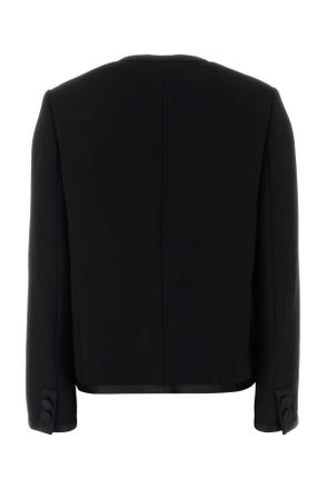 Dolce & Gabbana Womens Black Wool Blend Blazer Nero Giacche E Gilet