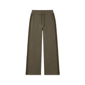 Freddy Pantaloni donna wide leg in modal con inserti in tricot