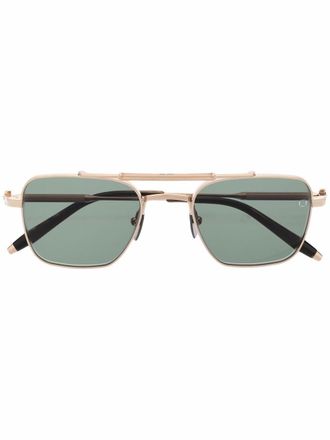 Akoni Europa square-frame sunglasses - unisex - Acetate/Titanium - One Size - Gold