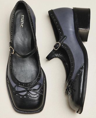 Maeve Bow Mary Jane Brogue Heels
