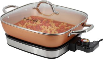 MegaChef 11.81 Inch Electric Fry Pan with Copper Coating