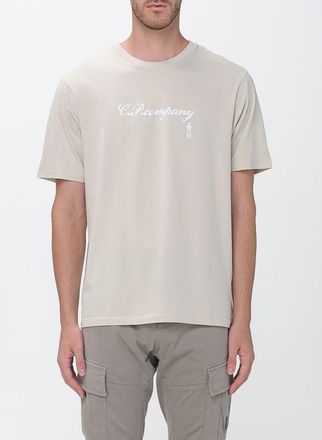 C.P. Company C. P. COMPANY T-shirt in cotone a maniche corte con logo a contrasto sul petto