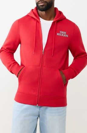 True Religion Filled All-over Print Zip Hoodie in Trv Red at Nordstrom Rack, Size X-Large