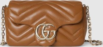 Gucci GG Marmont Mini Shoulder Bag, Brown, Leather