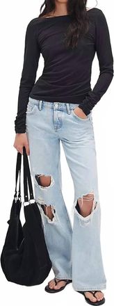 Free People Riley Tee In Black