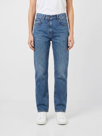 The Row Jeans Fima a gamba dritta in denim di cotone a vita alta