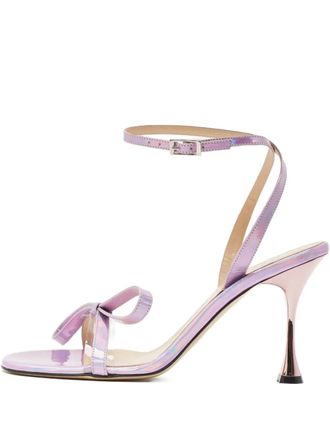 Mach & Mach iridescent bow sandals - Purple
