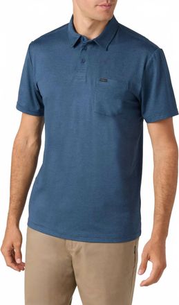 O'Neill Mens Upf Polo Shirt In Navy Heather
