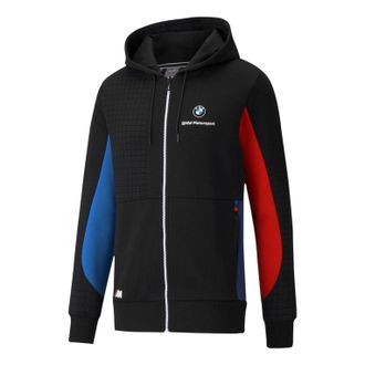 Puma x BMW M Motorsport Regular Fit Full-Zip Mens Regular Fit Hoodie Black Red Blue 531187-04