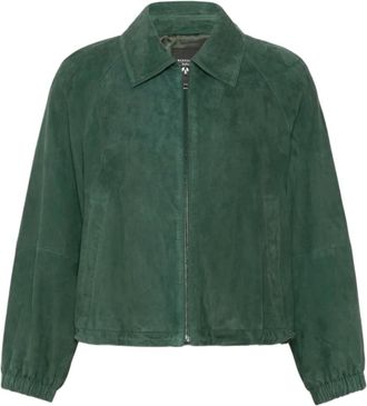 Max Mara Suede Jacket - female - Weekend Max Mara - Bomber Jackets - Green - M - Jackets
