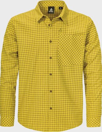 Sch&ouml;ffel Outdoorhemd SCH&Ouml;FFEL Hiking Shirt Style Boyoma MNS, Herren, Gr. 48, Normalgr&ouml;ssen, gelb (5455, gelb), Oberstoff: 100% Baumwolle, Hemden Outdoorhemd