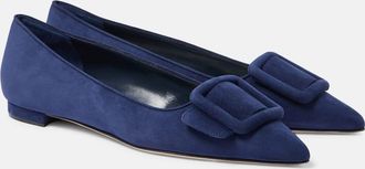 Manolo Blahnik Maysale suede ballet flats