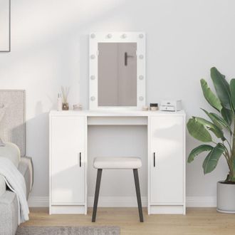 vidaXL vidaXL Tavolo da Trucco Bianco 102 x 33 x 135 cm Legno multistrato