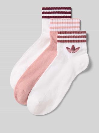 adidas Originals Socken aus Baumwoll-Mix im 3er-Pack in Mauve, Gr&ouml;&szlig;e 34-36