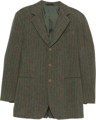 Romeo Gigli 1990s blazer met krijtstreep - Groen