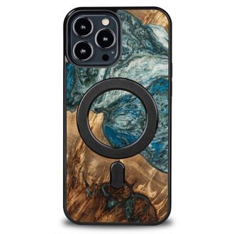 OEM Funda &Uacute;nica Bewood Para Iphone 13 Pro Max - Planetas - Tierra Con Magsafe