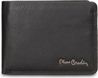 Pierre Cardin Leren portemonnee - Heren - Accessoires - Zwart - Maat: ONE Size Leer