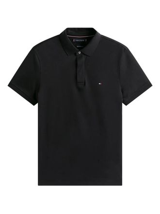 Tommy Hilfiger logo polo shirt - men - Cotton - M - Black