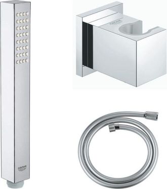GROHE Euphoria Cube Stick Rociador De Ducha Con Soporte De Pared + Flexo De Ducha Silverflex - Grohe