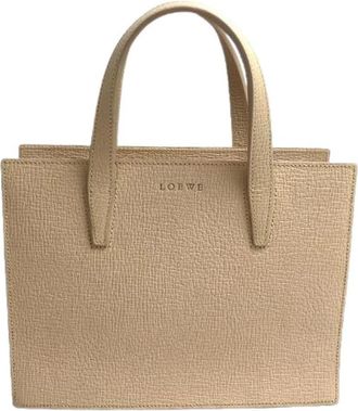 Loewe Pre-owned Leren Handtas - Dames - Vintage Handtas - Beige - ONE Size - Leer - Vintage