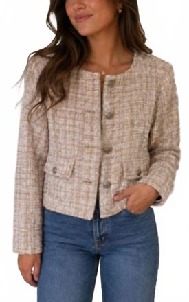Esqualo Esqualo Tweed Jacket In Sand